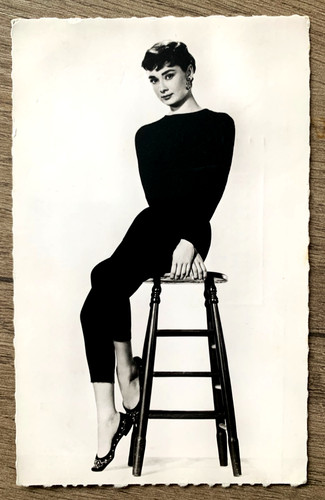 Audrey hepburn rppc postcard - audrey,