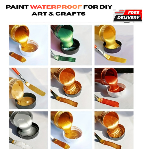 60ml gold metallic acrylic - metallic,