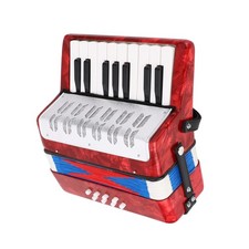 (Red）17 Key 8 Bass Piano