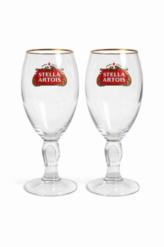 Stella artois pint glasses - artois, x2