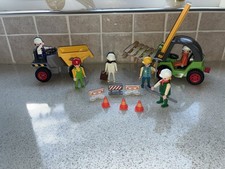 Playmobil Forklift Pallet Truck with Small Dumper And Several Figures
