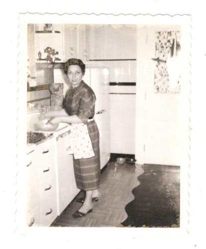 Vintage photo woman washing - vintage,