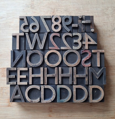 Vintage wooden letterpress - vintage,