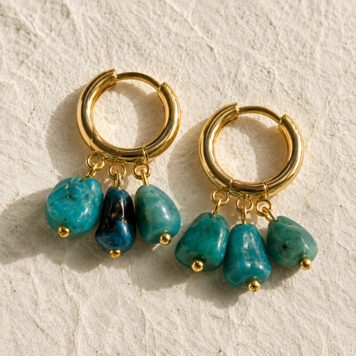 Natural blue apatite cluster - natural,