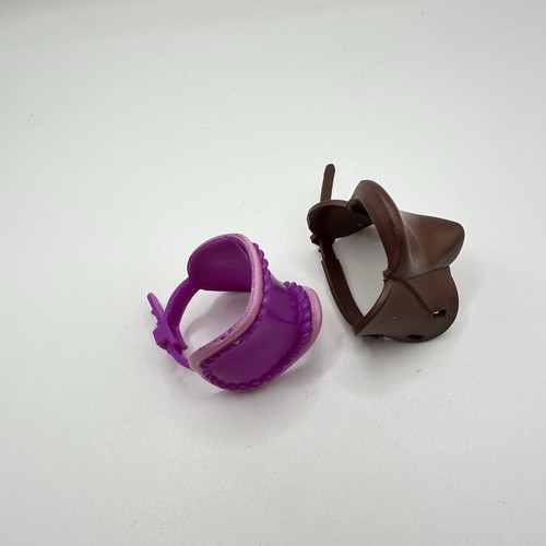 Vtg 90s toy horse saddles - horse, mini