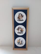 Harleigh China Co Wall Plaque Courting Couple Scenes Handmade England Vintage