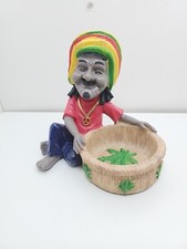 Rasta Man Jamaican Ashtray Ash Bob Marley with FREE Clipper Lighter UK Seller