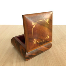 Wooden Box with Hinged Lid