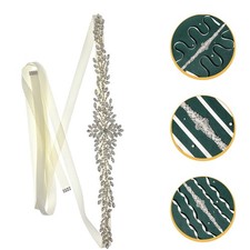 Braid Rhinestone Bride Belt Crystal Wedding Dress Belt Bridal Belt