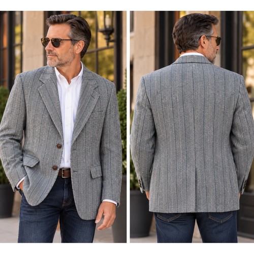 Vintage harris tweed gray - vintage,