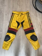 Suzuki Racing Motorbike Leather Trouser Pants Yellow Black Red Size 3XL