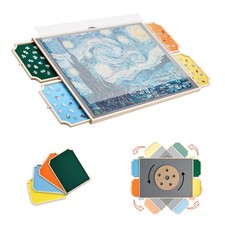 VEVOR 1500 Piece Puzzle Board with Drawer Cover Portable Wooden Jigsaw 86x63cm