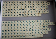 Scrabble letters  round back