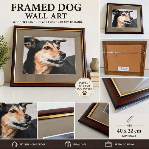 Framed dog photo wall - framed, art