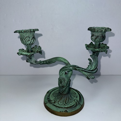 Vtg green verdigris patina - verdigris,