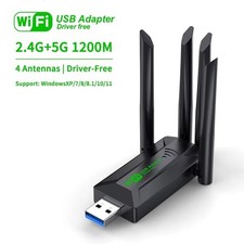 USB WiFi Adapter Wireless Network1200Mbps Dual Band 2.4/5G  Wifi Dongle Antennas