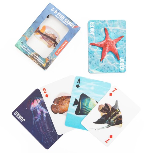 Fish cards magic pokersize - fish,
