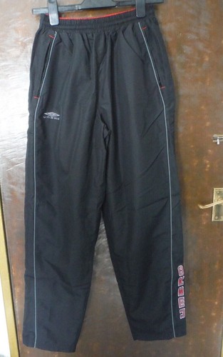 Black umbro tracksuit bottoms - black,