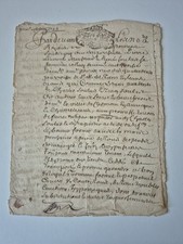 France - Antique 1733 Manuscript Document - 7 Pages 