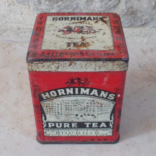 Vintage hornimans pure tea tin - vintage,