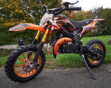 Dirt Bike Orange Mini Motorbike Motocross Scrambler Petrol 50cc 2 Stroke