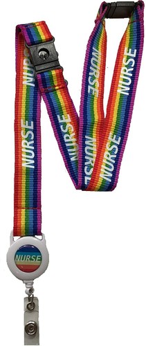20mm rainbow nurse badge reel - 20mm,