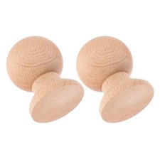 2 Pcs Hardwood Finials Wood