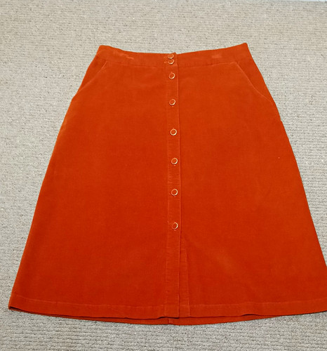 Damart orange corduroy button - damart,