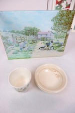 Set vintage Collie Sheep Glass Worktop Saver Chopping Food biltons bowls Aynsley