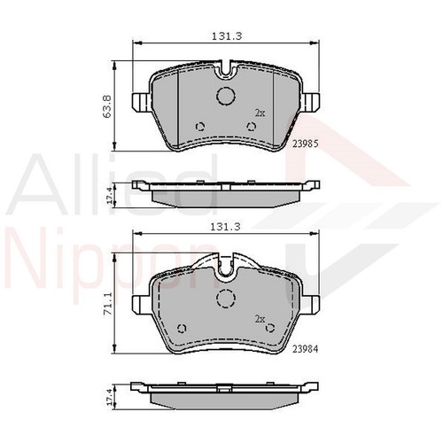 Brake pads set front adb01673 - pads,