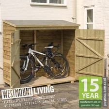 6x3 WOODEN GARDEN BIKE STORE OUTDOOR PENT BICYCLE SHED TOOL WALLSTORE STORAGE