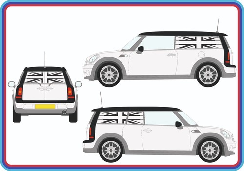Union jack side windows decals - union,