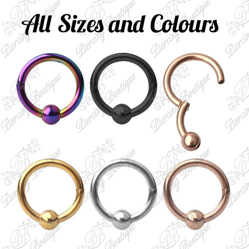 Hinged captive bead - hinged, ring
