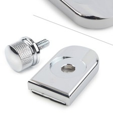 Rear Fender Seat Bolt Screw Nut Tab Knob Cover For Harley Touring 1996-Up Chrome