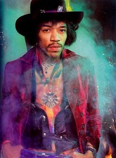 Jimi Hendrix  ..Retro Colour Promotional Poster 4 Various Sizes