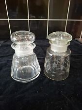 2 Vintage Cut Glass Pickle Jars