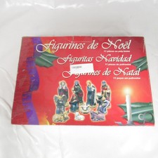 Nativity Figurines x 11 Pieces Set Jesus Birth in Original Box Preloved 