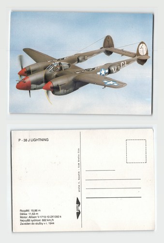 Postcard 38j lightning - p-38j,