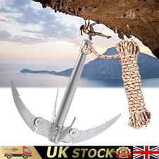 Fishing / Rock Climbing Claw With Rope Folding Boats Anchor Grappling Hook Tool