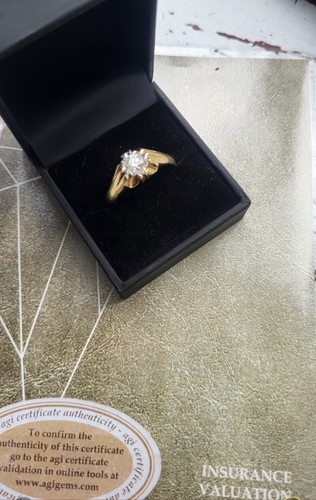 Mens 18ct gold diamond - diamond, gypsy
