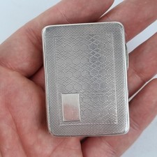 Antique Solid Silver Vesta Case Box Birmingham 1923 William Neale