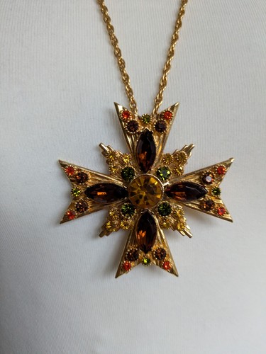 Vintage maltese cross pendant - maltese,