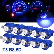 10x Blue LED T5 B8.5D 5050 1SMD Car Dashboard Dash Gauge Instrument Light Bulbs