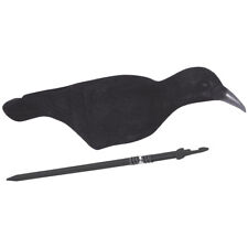 Jack Pyke Flocked Crow Realistic Decoy Shell Sprung Peg Hunting Shooting Black