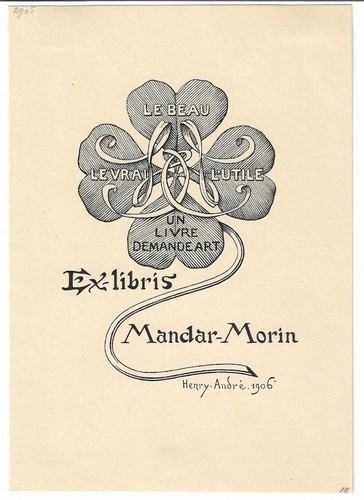 Henry andré exlibris für - henry-andrÉ:,