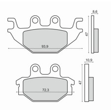Front Brake Pads KYMCO ATV MXU