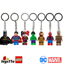 LEGO Marvel DC Superheroes Minifigure Keyring - NEW WITH TAGS - choose character