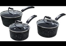 Scoville NEVERSTICK 3pcs Saucepan Set with Lids, Non Stick Variety Pack 