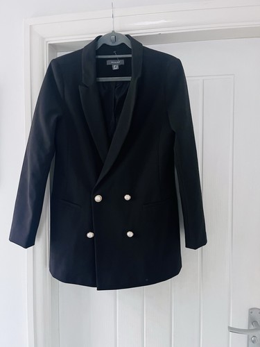 Stunning black long blazer - black,