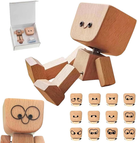 Shaking wooden man figurine - shaking,